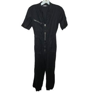 Reformation‎ Black Linen Jumpsuit